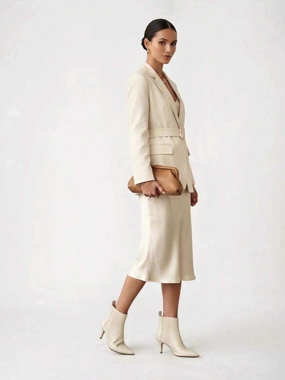 42 Gold Kensington Croc-Embossed Bootie